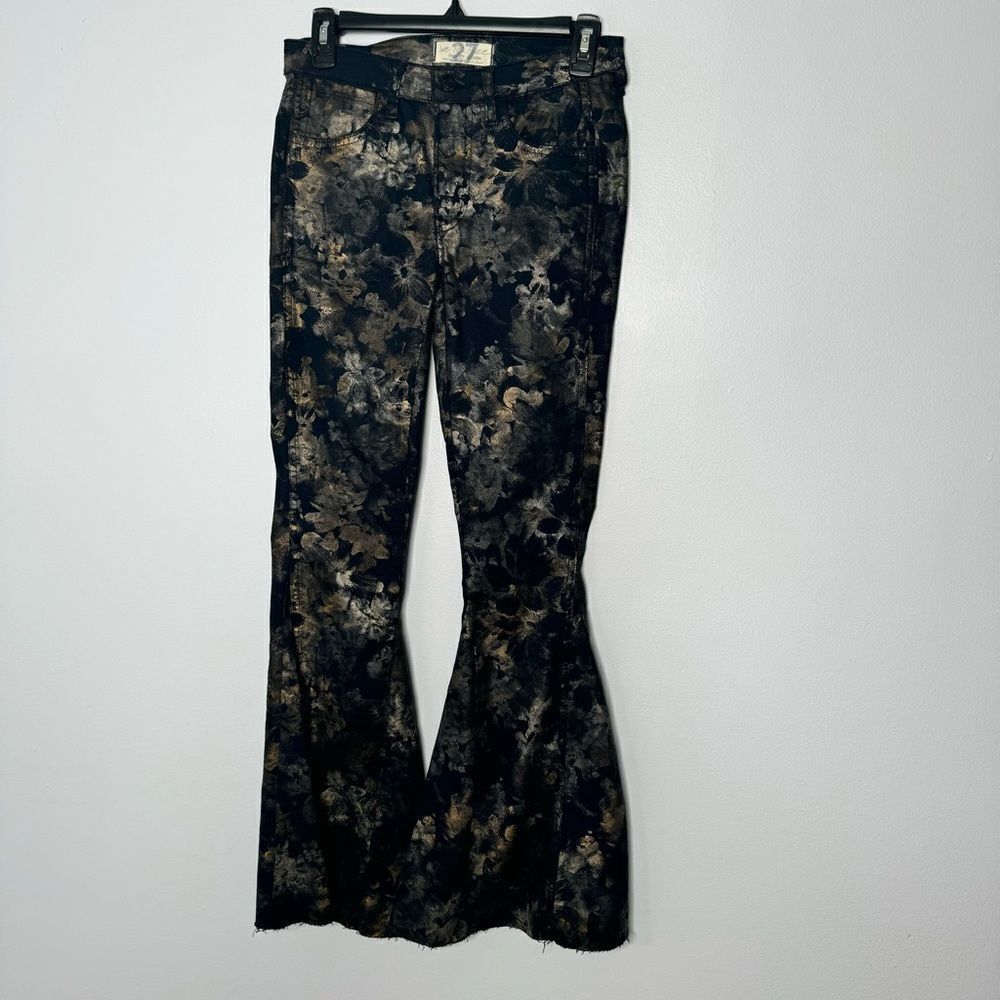 Free People Inferno Flare Bronze Combo Abstract Floral Size 27 - Picture 5 of 11